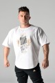 Deadlift - T-shirt oversize męski HARD WORK biały