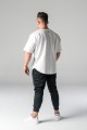 Deadlift - T-shirt oversize męski HARD WORK biały