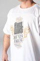 Deadlift - T-shirt oversize męski HARD WORK biały