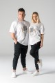Deadlift - T-shirt oversize męski HARD WORK biały