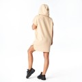 Olimp - Sportowa sukienka z kapturem w kolorze beżowym