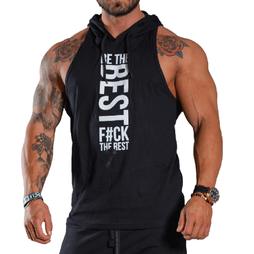 Olimp - Koszulka męska z kapturem Classic Black