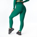 Olimp - Damskie legginsy z wysokim stanem zielone