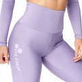 Olimp - Damskie legginsy z wysokim stanem lila