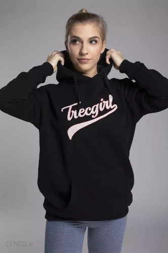 TREC WEAR - czarna bluza damska HOODIE TRECGIRL OVERSIZE BLACK