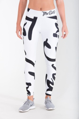 TREC WEAR - białe legginsy damskie TRECGIRL